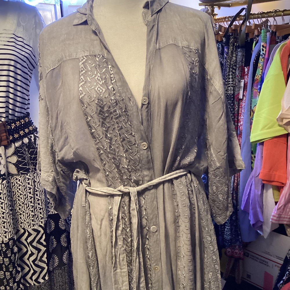 Grey boho dres